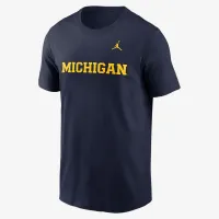 Nike Michigan Wolverines Primetime Wordmark чоловічі Jordan College футболка блакитний