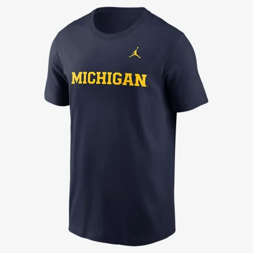 Nike Michigan Wolverines Primetime Wordmark мужские Jordan College футболка синий