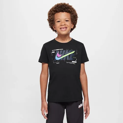 Nike Little детские синийprint футболка цвет черный