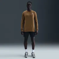 Nike Sportswear Club чоловічі Long-Sleeve футболка колір коричневий