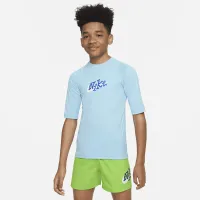 Nike Swim Scribble Big детские (для мальчиков) Short-Sleeve Hydroguard синий