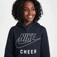 Nike Big детские Cheer Pullover Толстовка с капюшоном цвет черный