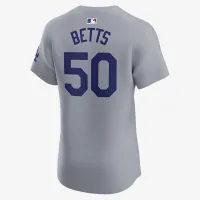 Mookie Betts Los Angeles Dodgers мужские Nike Dri-FIT ADV MLB Elite Jersey цвет серый