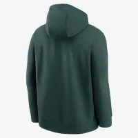 Athletics Logo Club мужские Nike MLB Pullover Толстовка с капюшоном цвет зеленый