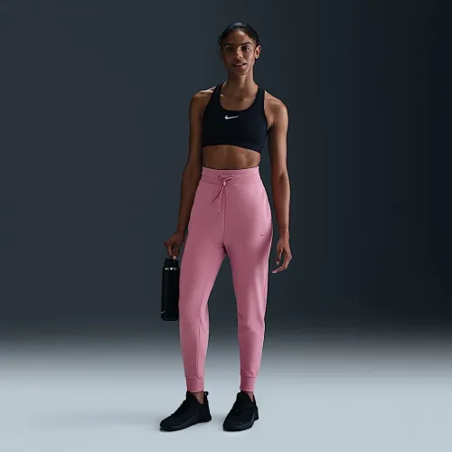 Nike Dri-FIT One жіноча З високою талією 7/8 French Terry Joggers Pink