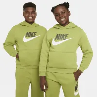 Nike Sportswear Club Fleece Big дитячі Толстовка з капюшоном (Extended Size) колір зелений
