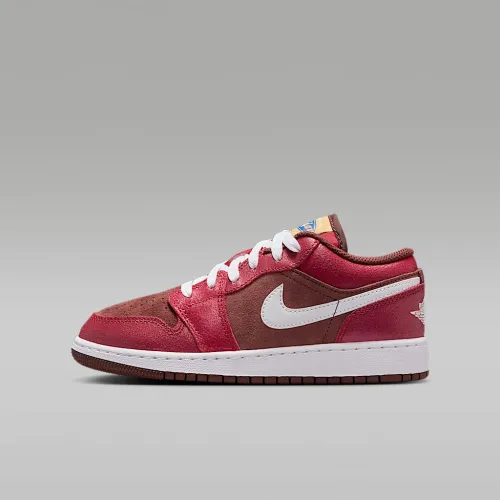 Nike Air Jordan 1 Low SE Big детские Кроссовки цвет коричневый