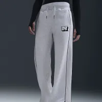 Nike Sportswear Phoenix Fleece женская Wide-Leg Pants цвет коричневый