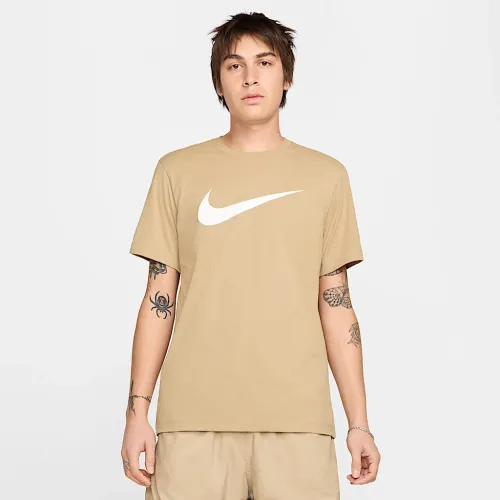 Nike Sportswear Swoosh чоловічі футболка колір коричневий