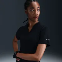 Nike Tour женская Dri-FIT Short-Sleeve Blade для гольфа Polo цвет черный