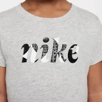 Nike Essentials Little дитячі Graphic футболка колір сірий