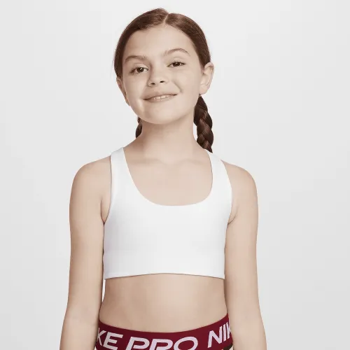 Nike One Big дитячі (Girls') Long-Line Sports Bra колір білий