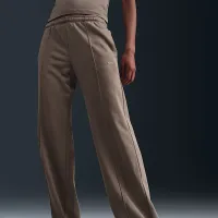 Nike Sportswear Chill Terry женская Mid-Rise French Terry Open-Hem Sweatpants цвет коричневый