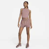 Nike One Fitted жіноча Dri-FIT Cropped Tank Top колір фіолетовий