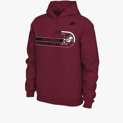 Arkansas мужские Nike College Толстовка с капюшоном цвет красный