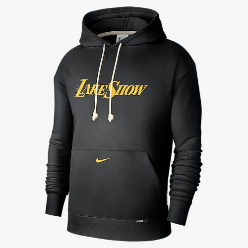 Los Angeles Lakers Standard Issue City Edition чоловічі Nike Dri-FIT NBA Courtside Толстовка з капюшоном колір чорний