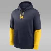 Michigan Wolverines Sideline Team Issue Club чоловічі Nike College Pullover Толстовка з капюшоном блакитний