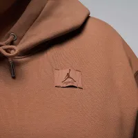 Nike Jordan Flight Fleece женская Satin-Lined Pullover Толстовка с капюшоном (большие размеры) цвет коричневый
