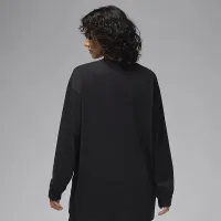Nike Jordan жіноча оверсайз Long-Sleeve футболка колір чорний
