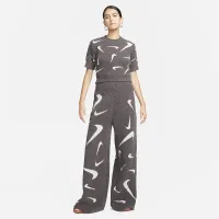 Nike Sportswear Phoenix Cozy Букле женская С высокой Талией Wide-Leg Knit Pants цвет коричневый