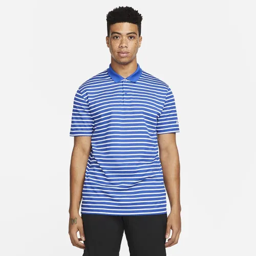 Nike Dri-FIT Victory мужские Striped для гольфа Polo синий