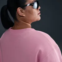 Nike Sportswear Phoenix Fleece женская оверсайз Crew-Neck свитшот (большие размеры) Pink