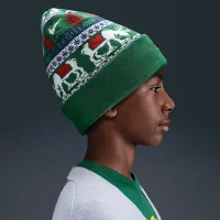 Nike Peak Big детские Standard Cuff Beanie цвет зеленый