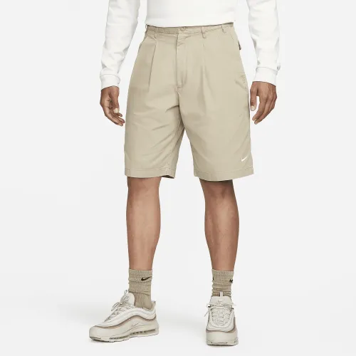 Nike Life мужские Pleated Chino шорты цвет коричневый