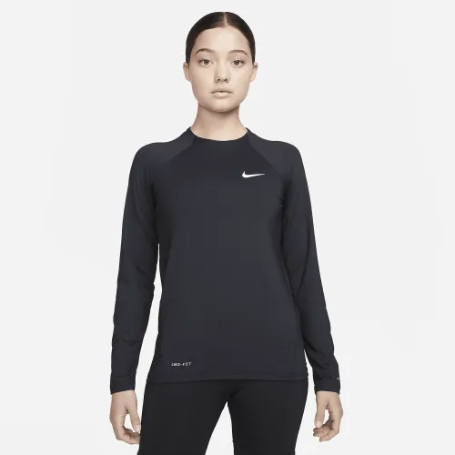Nike Essential жіноча Long-Sleeve Hydroguard Swim Shirt колір чорний