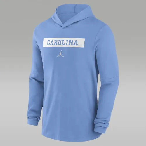 North Carolina Tar Heels Sideline чоловічі Nike Dri-FIT College Long-Sleeve Hooded Top блакитний