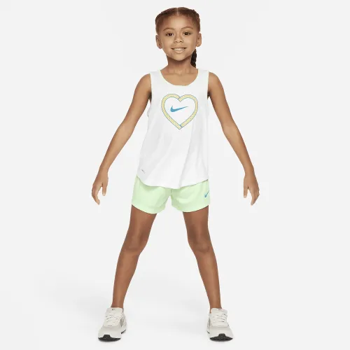 Nike Dri-FIT Happy Camper Little детские Mesh шорты набор цвет зеленый