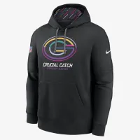 колір зелений Bay Packers Crucial Catch Club чоловічі Nike NFL Pullover Толстовка з капюшоном колір чорний