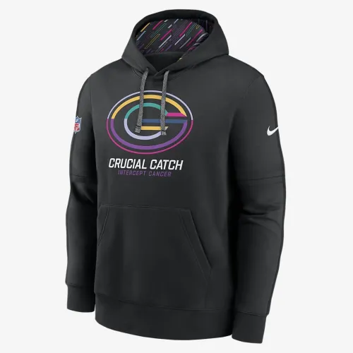 цвет зеленый Bay Packers Crucial Catch Club мужские Nike NFL Pullover Толстовка с капюшоном цвет черный