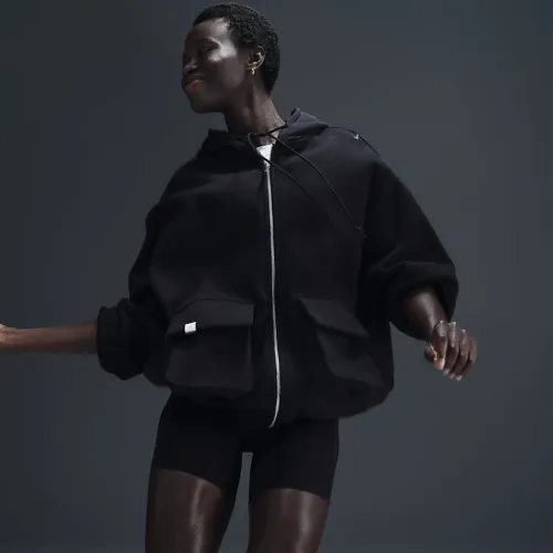 Nike Sportswear женская оверсайз Full-Zip French Terry Толстовка с капюшоном цвет черный