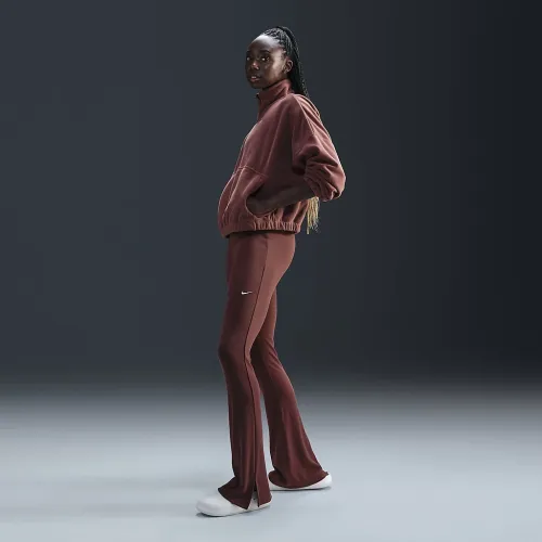 Nike Sportswear Chill Knit женская Tight Mini-Rib Flaцвет красный лосины цвет коричневый