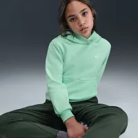 Nike Sportswear Club Fleece Big дитячі Pullover Толстовка з капюшоном колір зелений