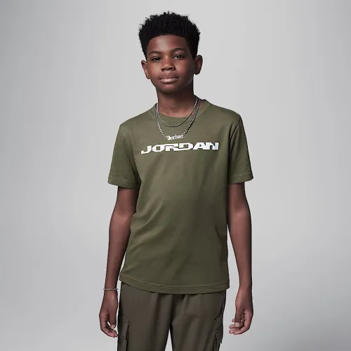 Nike Jordan MVP Big детские Fast Jordan футболка цвет зеленый