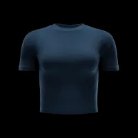 Nike Zenvy Rib женская Dri-FIT Short-Sleeve Top синий