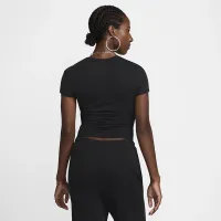 Nike Sportswear Chill Knit жіноча Short-Sleeve Square-Neck Top колір чорний