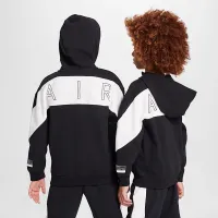 Nike Air Big детские Fleece Full-Zip Толстовка с капюшоном цвет черный