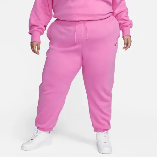 Nike Sportswear Phoenix Fleece женская С высокой Талией оверсайз Sweatpants (большие размеры) цвет красный