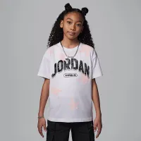 Nike Jordan Big детские Six Flowers футболка цвет белый