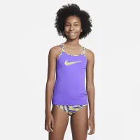 Nike Big дитячі (Girls') T-Crossback Tankini комплект колір фіолетовий
