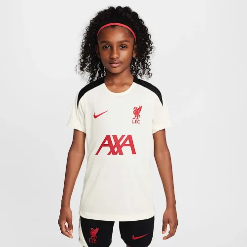 Liverpool FC Strike Special Edition Big дитячі Nike Dri-FIT Soccer Short-Sleeve Knit Top колір білий