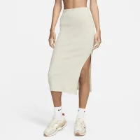 Nike Sportswear Chill Rib женская Slim Midi юбка цвет коричневый