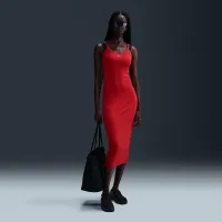 Nike Sportswear Chill Knit жіноча Tight Mini-Rib Tank Костюм колір червоний