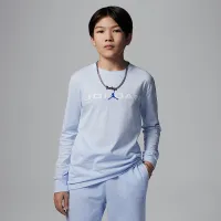 Nike Jordan Big дитячі Baseline Long Sleeve футболка блакитний