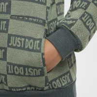 Nike Sportswear Textuцвет красный Club Little детские Fleece Pullover Толстовка с капюшоном цвет зеленый