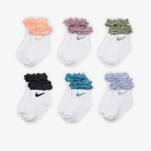 Nike Baby (12-24M)/Toddler Ruffled шкарпетки (6 пар) Orange