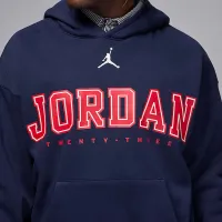 Nike Jordan Brooklyn Fleece мужские оверсайз Pullover Толстовка с капюшоном синий